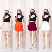 【S681131】‼️爆单王再次到货‼️【独家小圆饼】高质量西装拼雪纺蓬蓬高腰裙子【A-R3-C4】