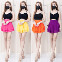 【S681131】‼️爆单王再次到货‼️【独家小圆饼】高质量西装拼雪纺蓬蓬高腰裙子【A-R3-C4】