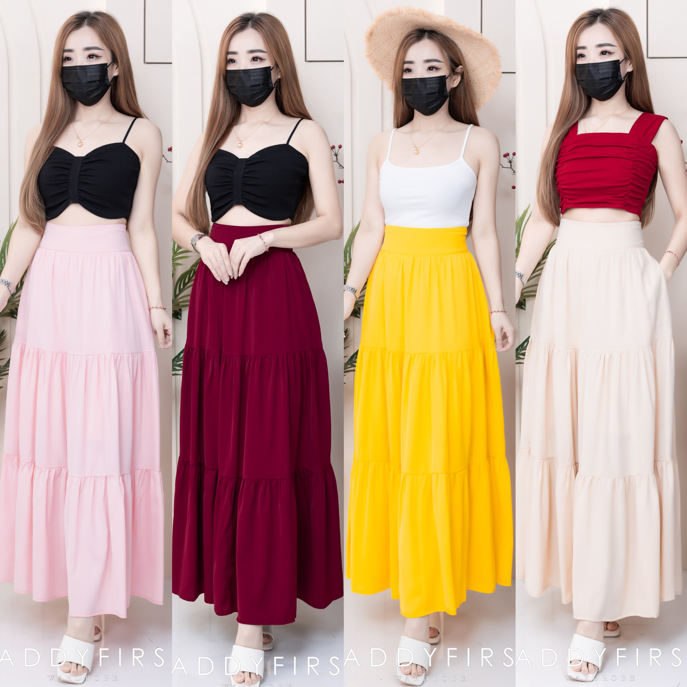 【L1657】【网站福利款✨】独家爆款百褶蛋糕西装垂感大摆韩版长裙【A-R3-C4】