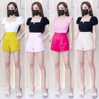 【S6422】✨独家爆单王✨ 独家定制款高品质简约日常西装万能高腰阔腿百搭短裤，有口袋 后中拉链 ❤️❤️ 【D-R1-C4】