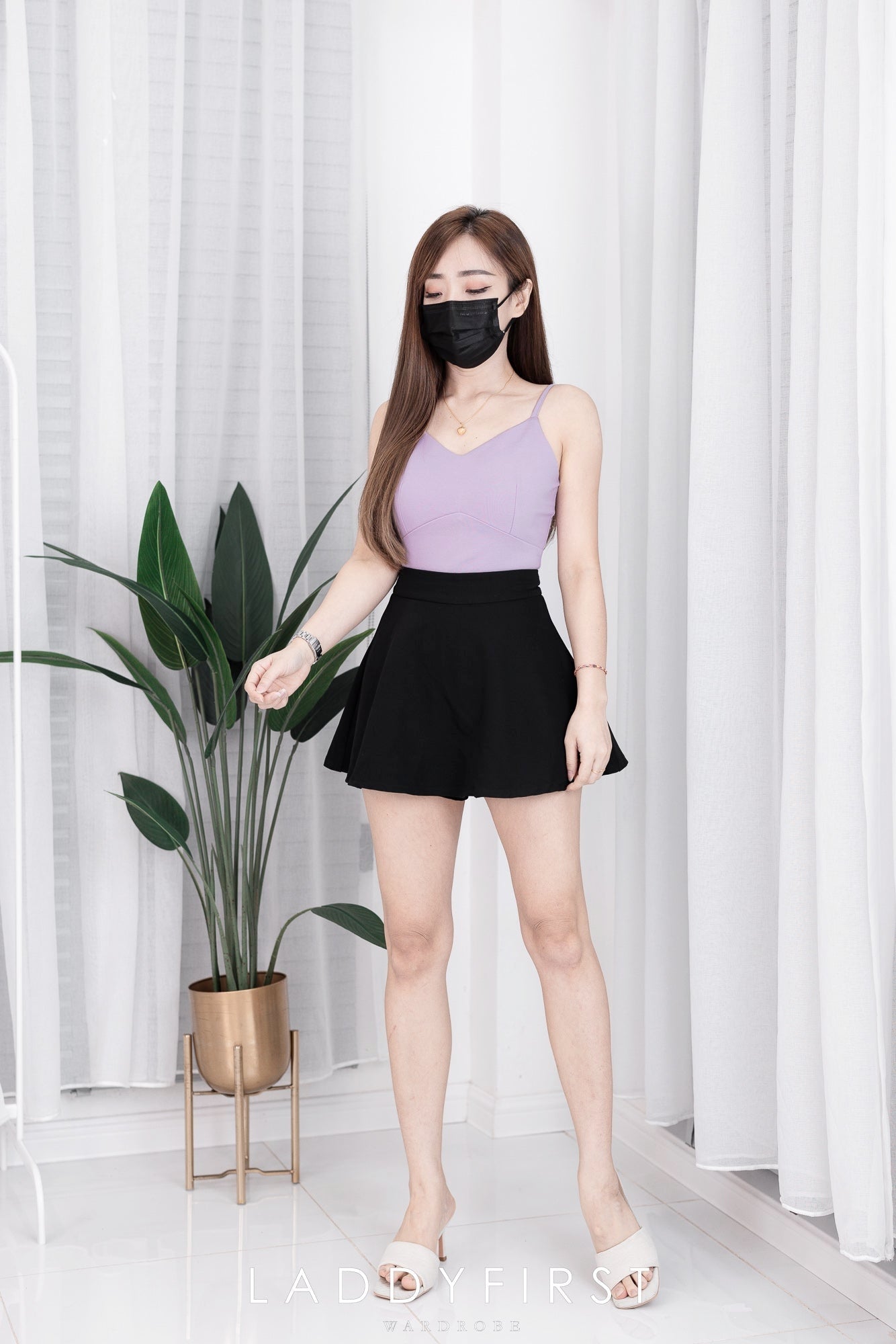 【T14152】高质量V领无袖肩带罗马上衣，肩带可自行调节【A-R1-C4】