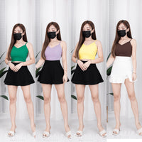 【T14152】高质量V领无袖肩带罗马上衣，肩带可自行调节【A-R1-C4】