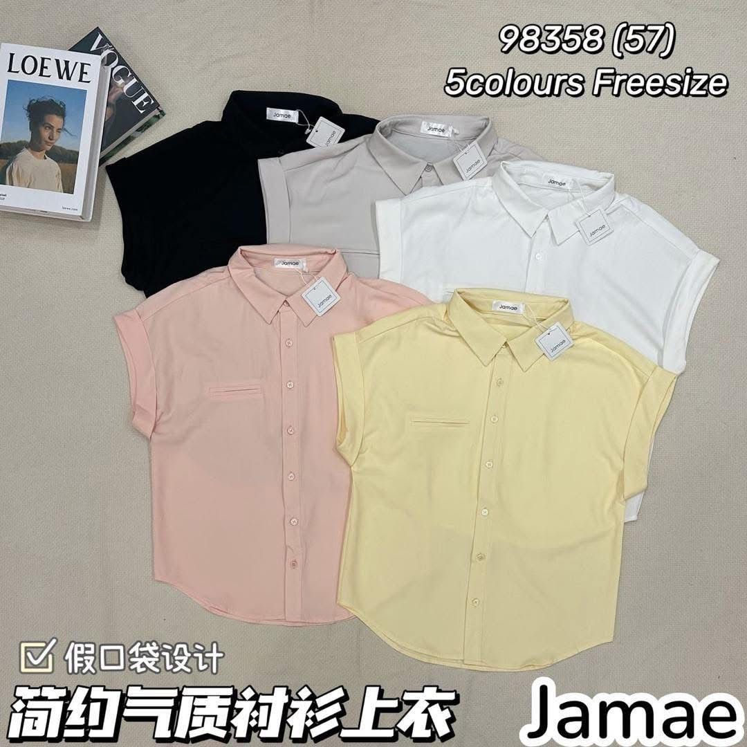 【T98358】高品质宽松版简约气质衬衫上衣 ❤️❤️