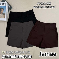 【S99102】高品质西装锦棉简约高腰百搭4分裤 , 有口袋 ❤️