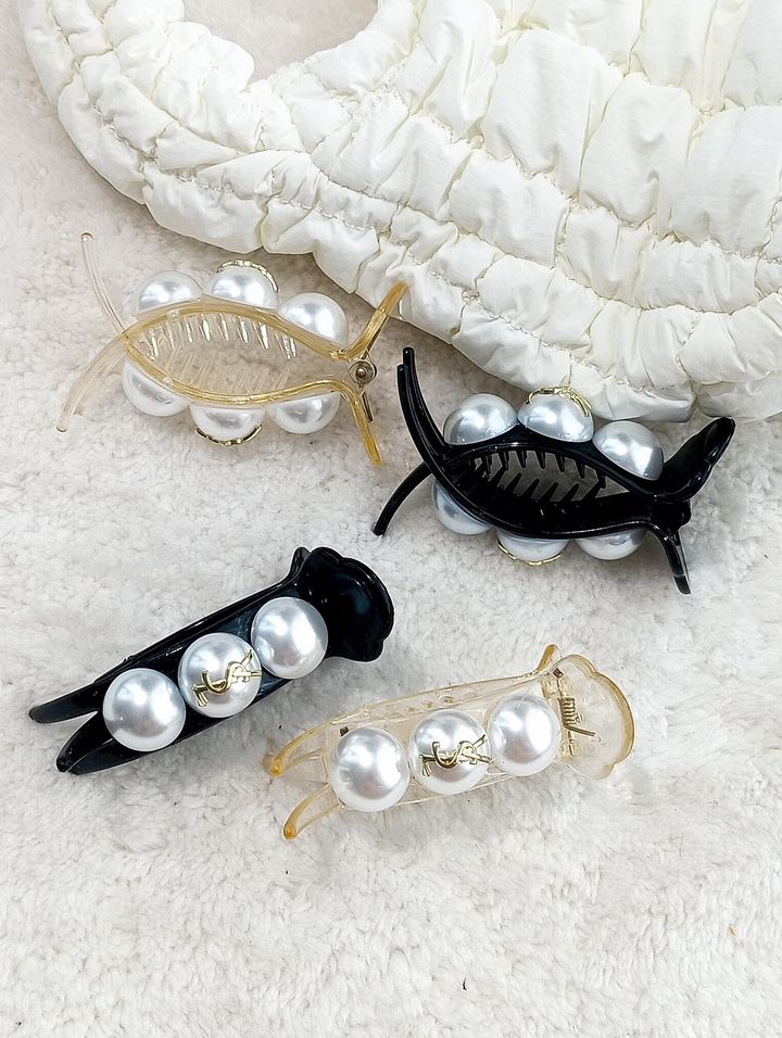 【A871】韩版大号冷淡风珍珠横夹子❤️❤️