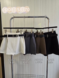 【S8370】🔆 精选预售 🔆 高品质甜辣风简约百搭西装裤裙 , 前后裙 内有裤子 ❤️ #附送腰带