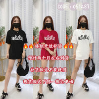 【O51287-1】⚡补货预订款⚡高质量Unisex 前后三叶草图案Oversized Tee ❤️ #领口包边