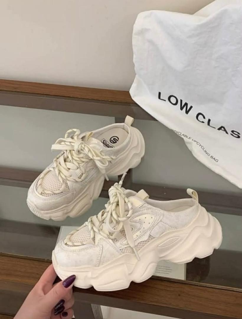 【RN 11500】✨现货✨高品质增高网面透气时尚休闲厚底老爹鞋 👟