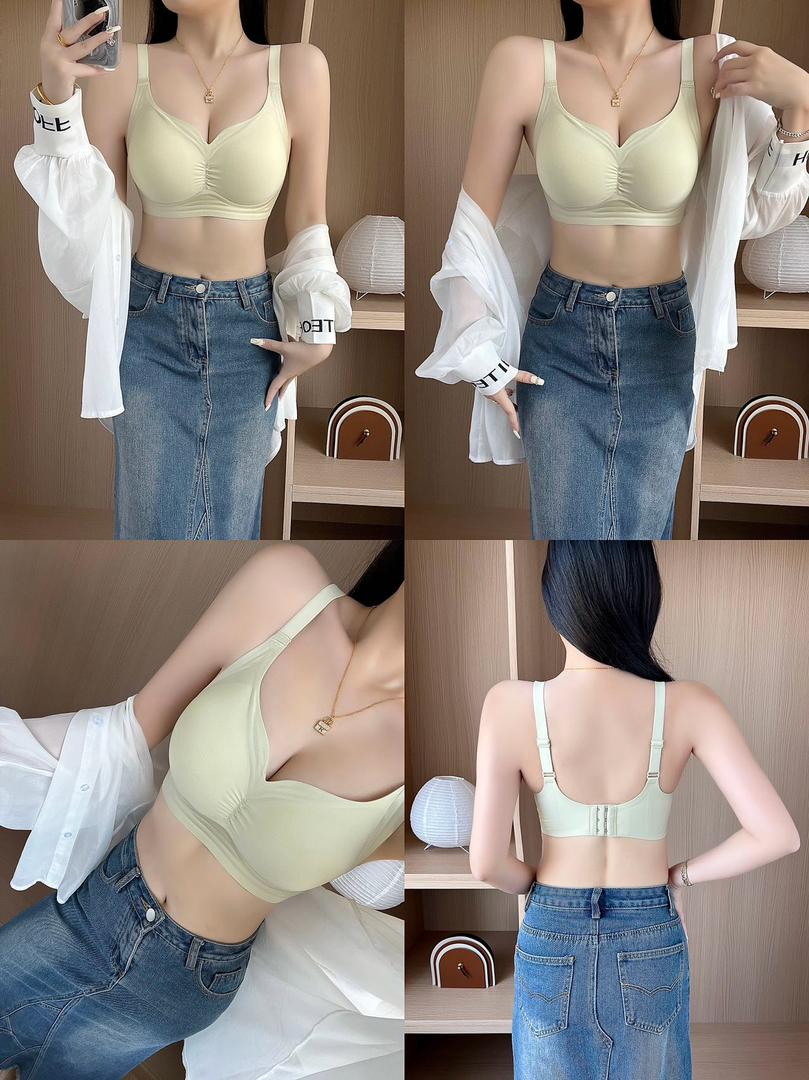 【A259】🌟现货🌟 高品质极简轻奢果冻条褶皱油光布提拉无痕裸感内衣 ❤️