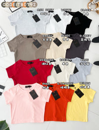 【T80792】【直播间搭配款】独家爆款高品质纯棉弹力圆领短袖简约日常百搭款上衣 #衣柜必入手百搭款 ❤❤【A-R3-C2】