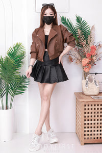 【T3398】V领小皱褶设计细带无袖纯棉弹力内搭上衣 ❤❤ 【B-R2-C4】