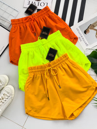 【S80597】独家爆款多巴胺色系卫衣棉质松紧弹力高腰休闲百搭短，有口袋 ❤️❤️ 【B-R2-C3】