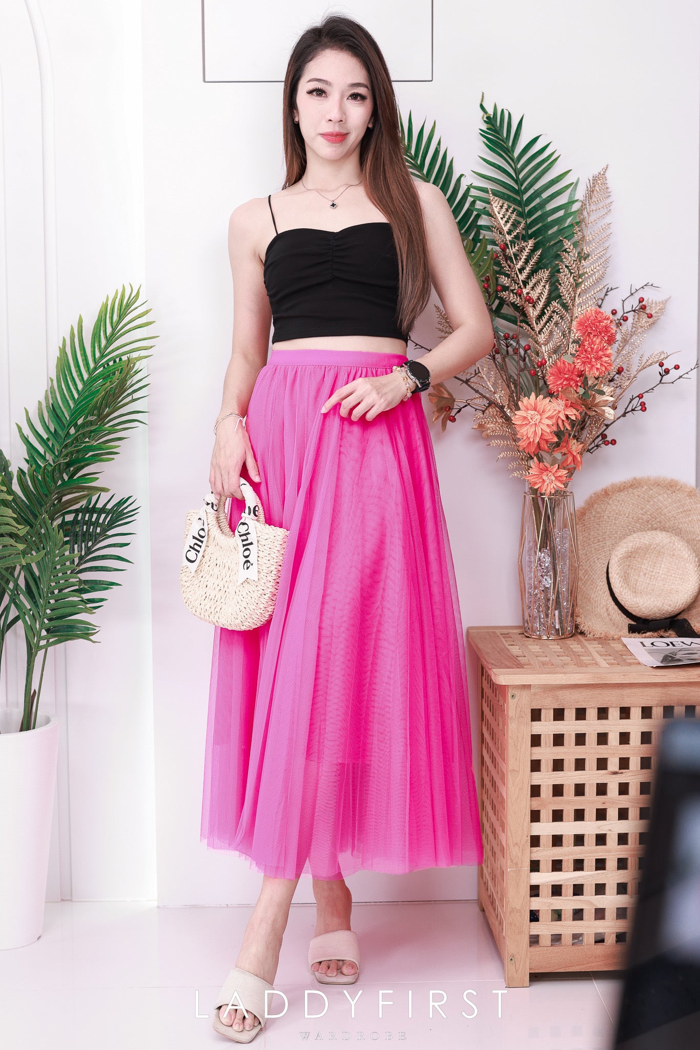 【T3398】V领小皱褶设计细带无袖纯棉弹力内搭上衣 ❤❤ 【B-R2-C4】