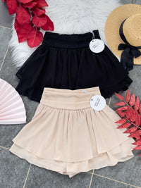 【S681131】‼️爆单王再次到货‼️【独家小圆饼】高质量西装拼雪纺蓬蓬高腰裙子【A-R3-C4】