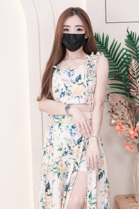 【SS4423186】【网站福利款✨】【LFW独家小圆饼】两件式高端时尚简约套装 自调无袖肩带短版西装上衣➕假两件温柔风仙气雪纺短裤拼接开叉高腰裙子 ❤️❤️【C-R3-C1】