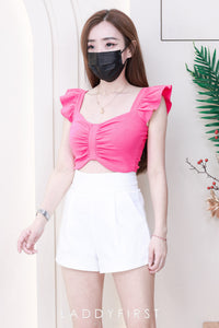 【S6422】✨独家爆单王✨ 独家定制款高品质简约日常西装万能高腰阔腿百搭短裤，有口袋 后中拉链 ❤️❤️ 【D-R1-C4】