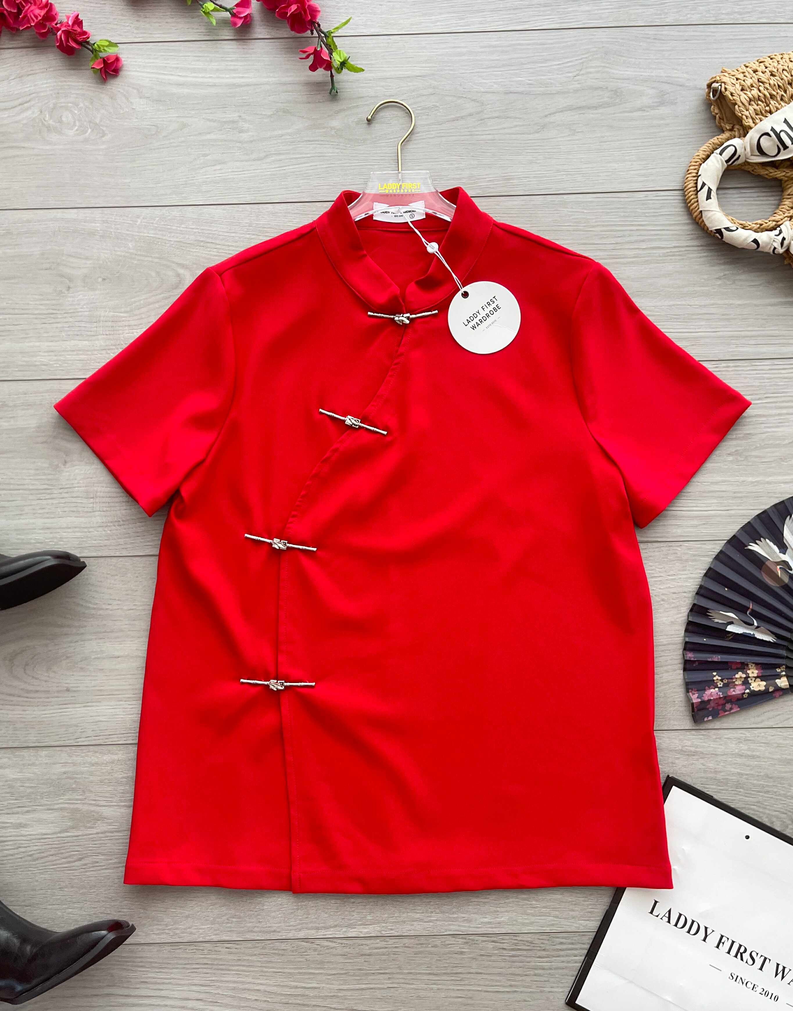 【T3482】【LFW独家小圆饼】高品质男女同款西装短袖金属盘扣唐装旗袍上衣，有口袋 ❤️❤️