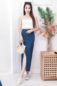 【T3395】独家爆款方领无袖肩带纯棉弹力内搭上衣 ❤❤ 【B-R2-C1】