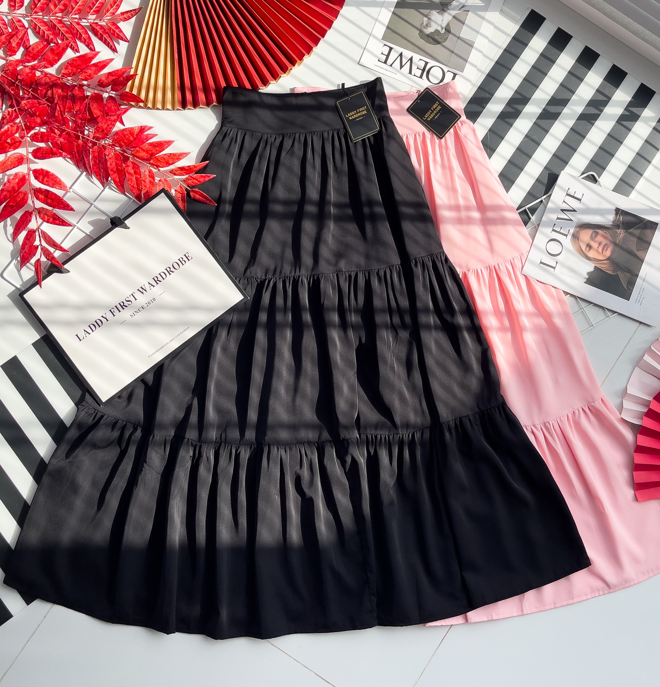 【L1657】【网站福利款✨】独家爆款百褶蛋糕西装垂感大摆韩版长裙【A-R3-C4】