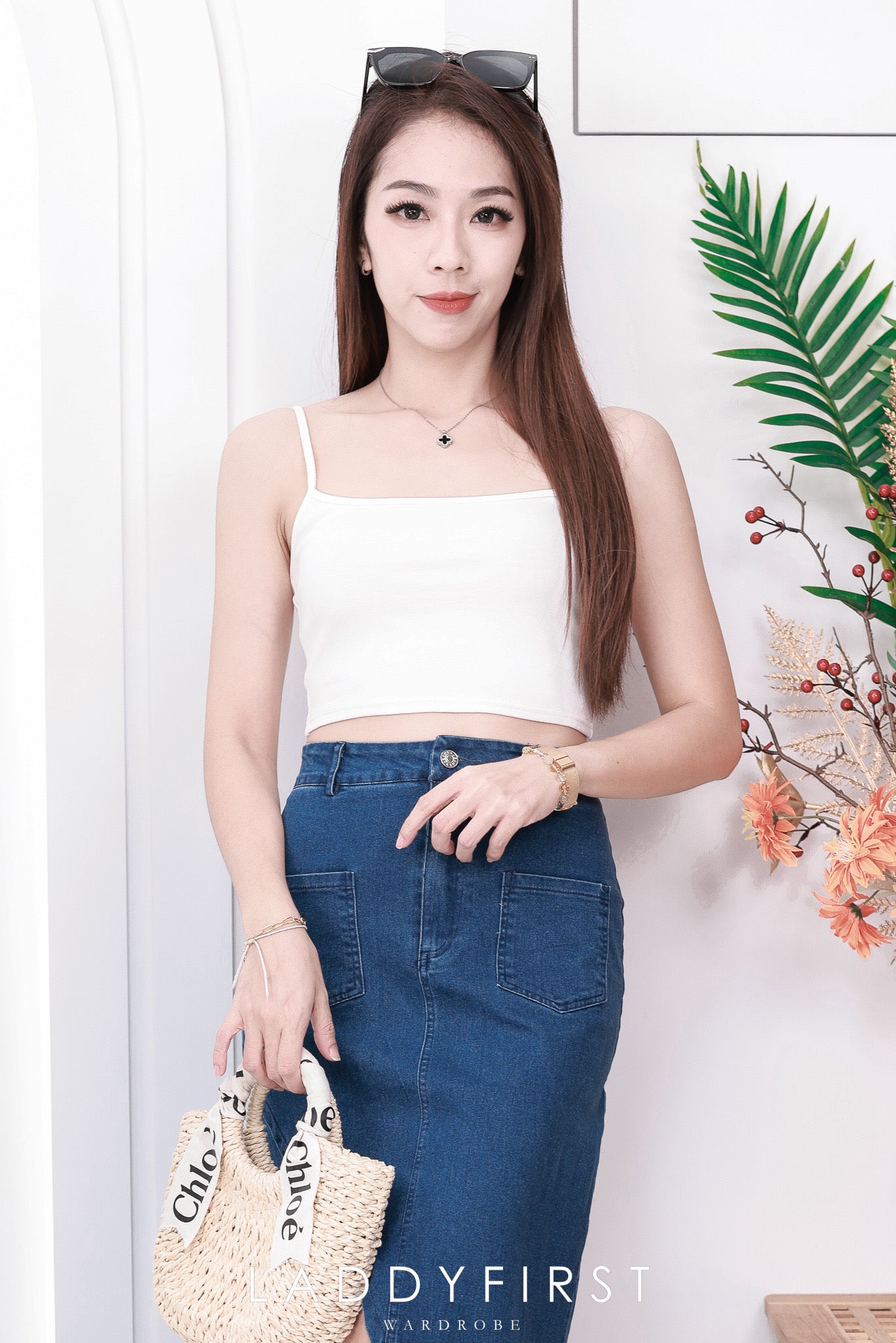 【T3395】独家爆款方领无袖肩带纯棉弹力内搭上衣 ❤❤ 【B-R2-C1】