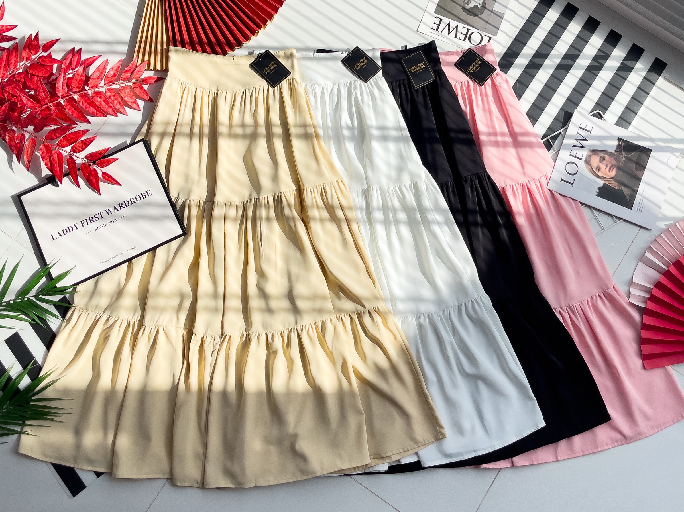 【L1657】【网站福利款✨】独家爆款百褶蛋糕西装垂感大摆韩版长裙【A-R3-C4】