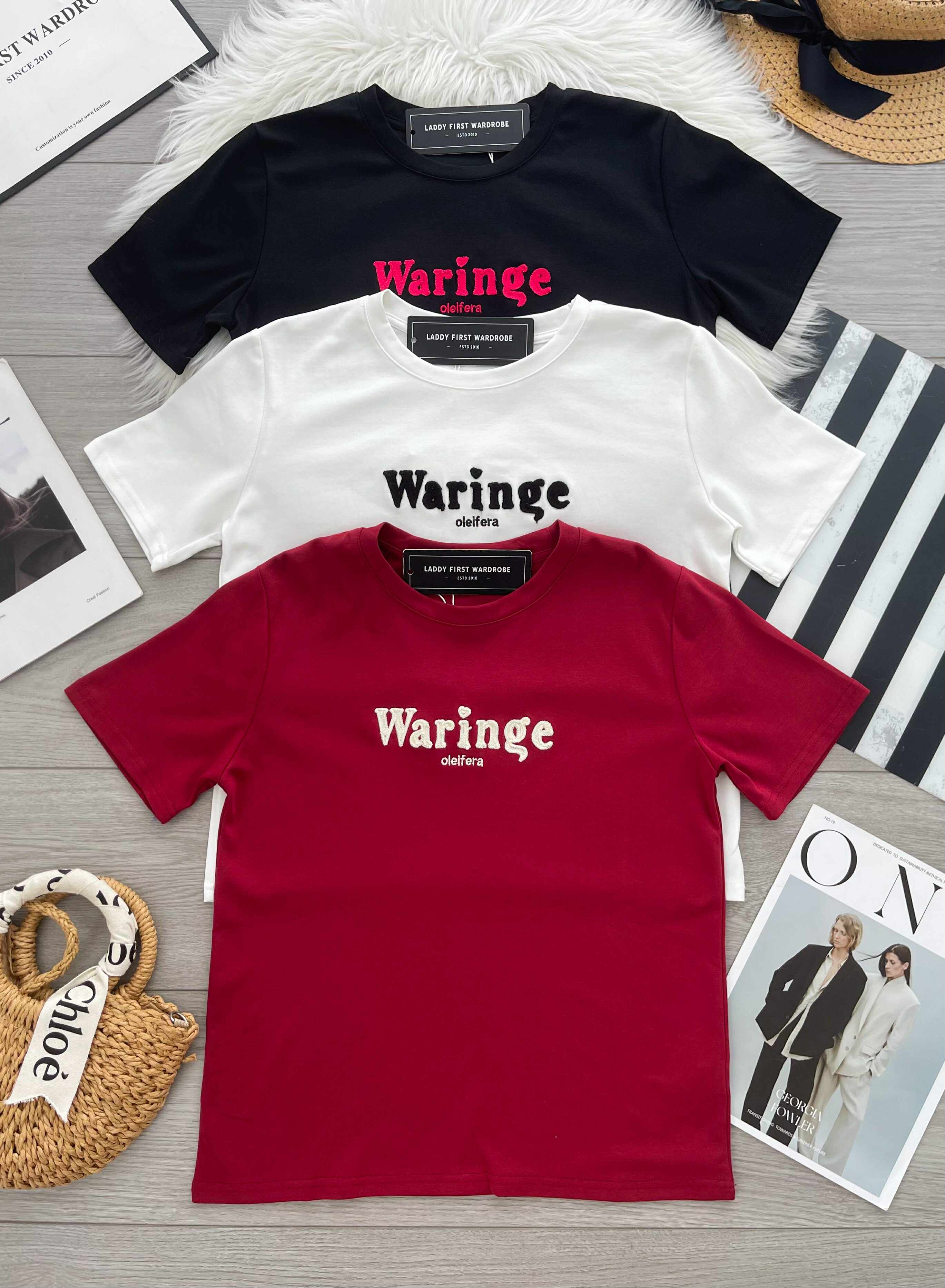 【T8087】🧧 宠粉福利回馈 🧧  高品质纯棉弹力圆领短袖刺绣字母日常简约休闲百搭上衣 ❤❤