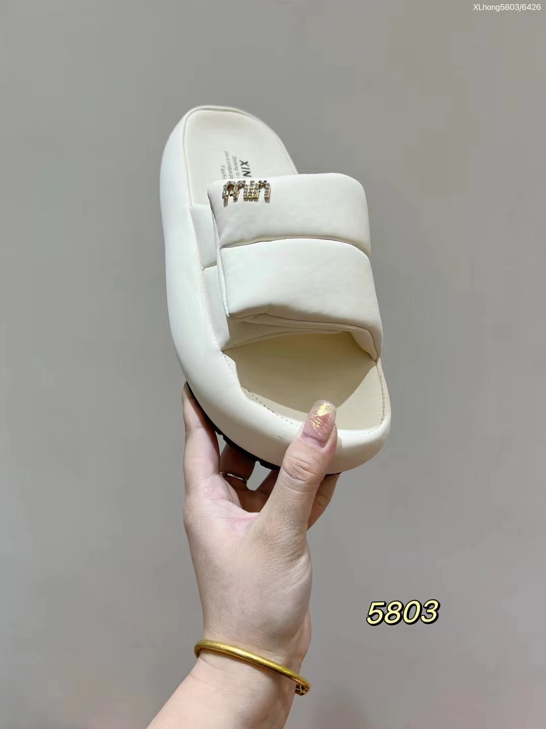 【R5803】 【网站福利款✨】高质量厚底软面魔术贴沙滩休闲懒人拖鞋 ❤️❤️