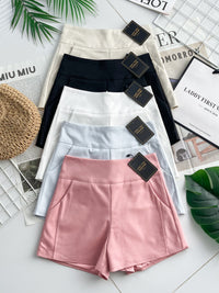 【S80194】🧧 宠粉福利回馈 🧧 【LFW独家爆款】万能西装高腰休闲百搭短裤，有口袋 后中拉链，内层加里布【B-R2-C2】