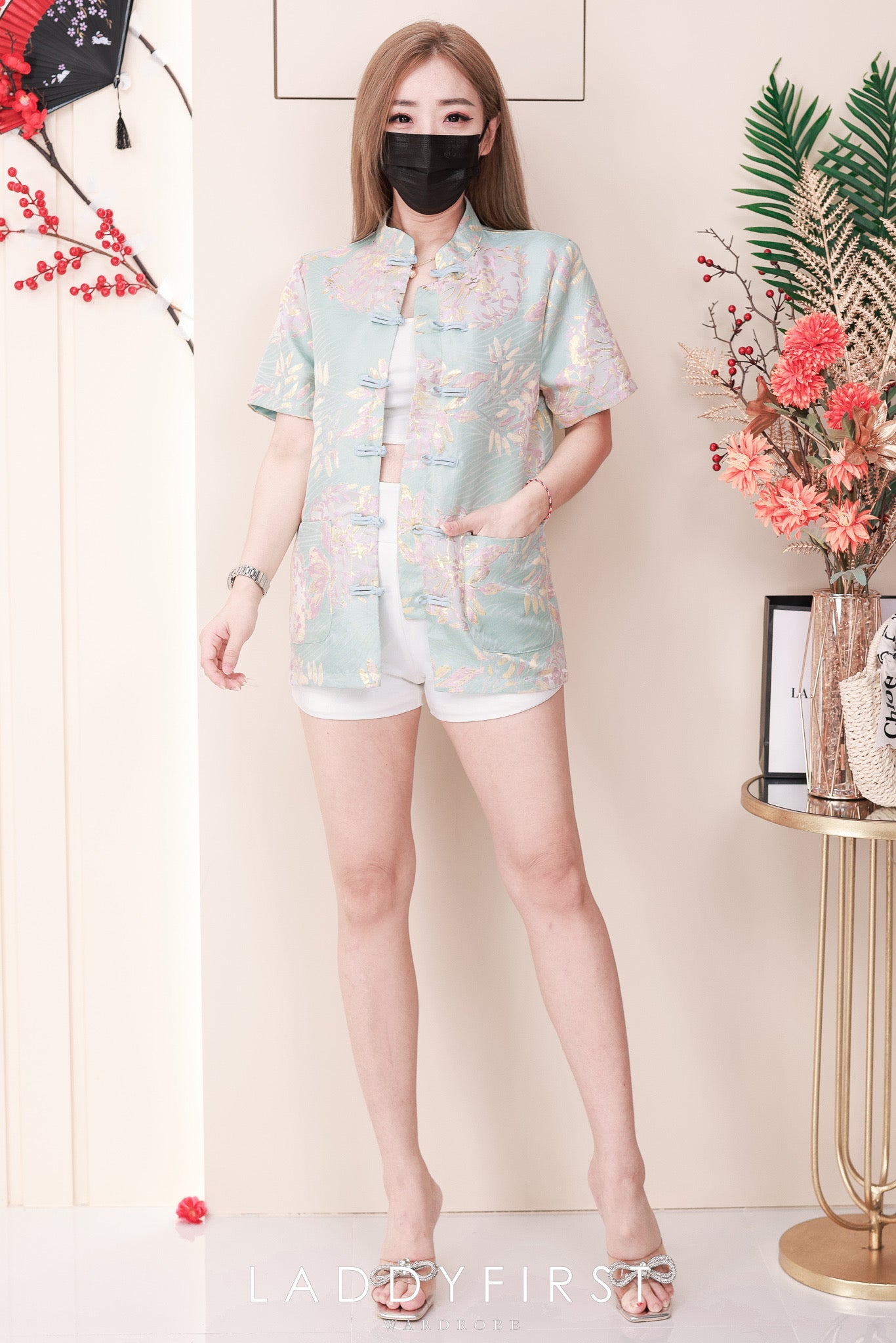 【T3386-1】【LFW独家小圆饼】高品质男女同款高端大气提花唐装旗袍上衣，有口袋 ❤️❤️