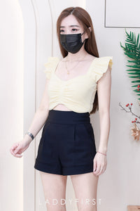 【S6422】✨独家爆单王✨ 独家定制款高品质简约日常西装万能高腰阔腿百搭短裤，有口袋 后中拉链 ❤️❤️ 【D-R1-C4】