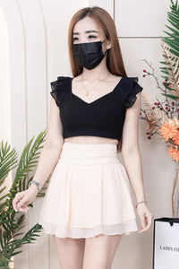 【S681131】‼️爆单王再次到货‼️【独家小圆饼】高质量西装拼雪纺蓬蓬高腰裙子【A-R3-C4】