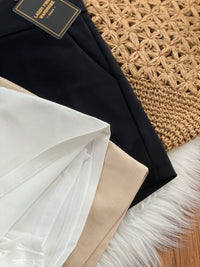 【S7885】【网站福利款✨】独家爆款【万能爸爸】西装高腰百搭短裤，后中拉链有口袋【B-R2-C6】