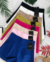 【S6422】✨独家爆单王✨ 独家定制款高品质简约日常西装万能高腰阔腿百搭短裤，有口袋 后中拉链 ❤️❤️ 【D-R1-C4】