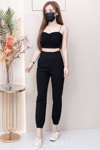 【L98313】【网站福利款✨】独家爆款高品质罗马高腰九分哈伦裤，有口袋【A-R1-C1】