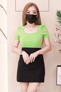 【S7973】独家爆款高品质A字裙西装高腰百搭裤裙，前裙后裙有口袋，右边拉链开叉设计 【C-R1-C6】