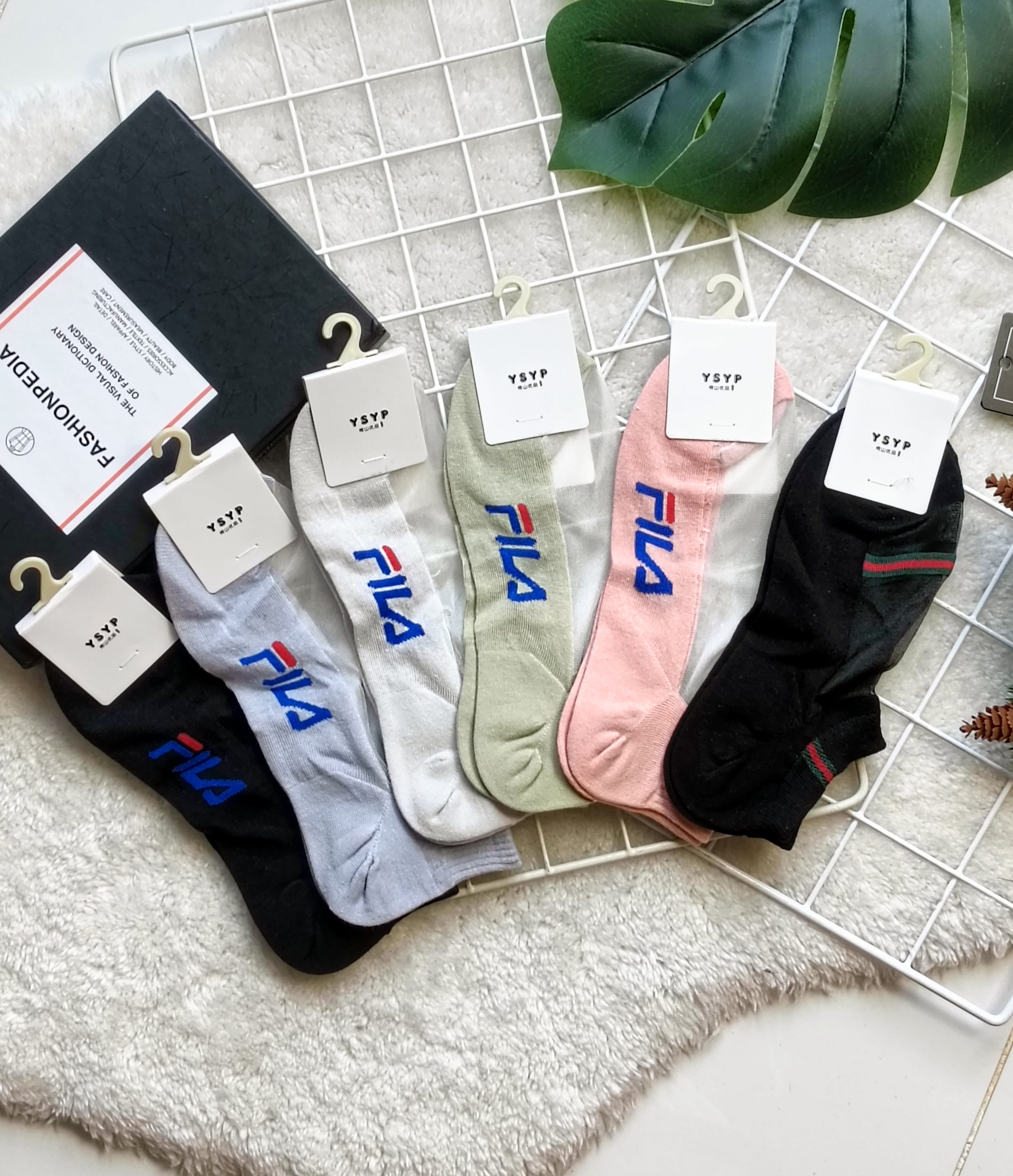 【A1906】高品质棉质拼透视网纱潮牌透气短筒低帮袜子 🧦  #透气不闷脚
