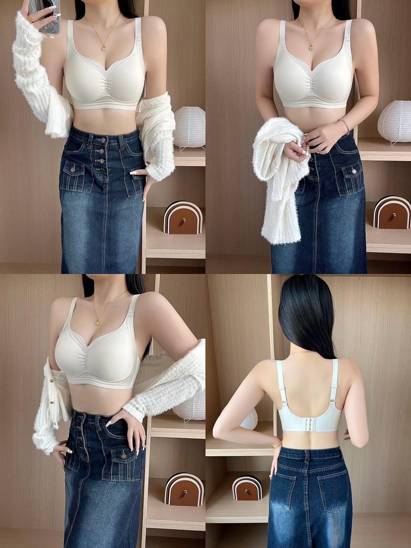 【A259】🌟现货🌟 高品质极简轻奢果冻条褶皱油光布提拉无痕裸感内衣 ❤️