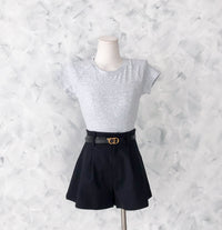 【T80792】【直播间搭配款】独家爆款高品质纯棉弹力圆领短袖简约日常百搭款上衣 #衣柜必入手百搭款 ❤❤【A-R3-C2】