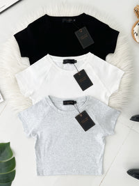 【T80792】【直播间搭配款】独家爆款高品质纯棉弹力圆领短袖简约日常百搭款上衣 #衣柜必入手百搭款 ❤❤【A-R3-C2】