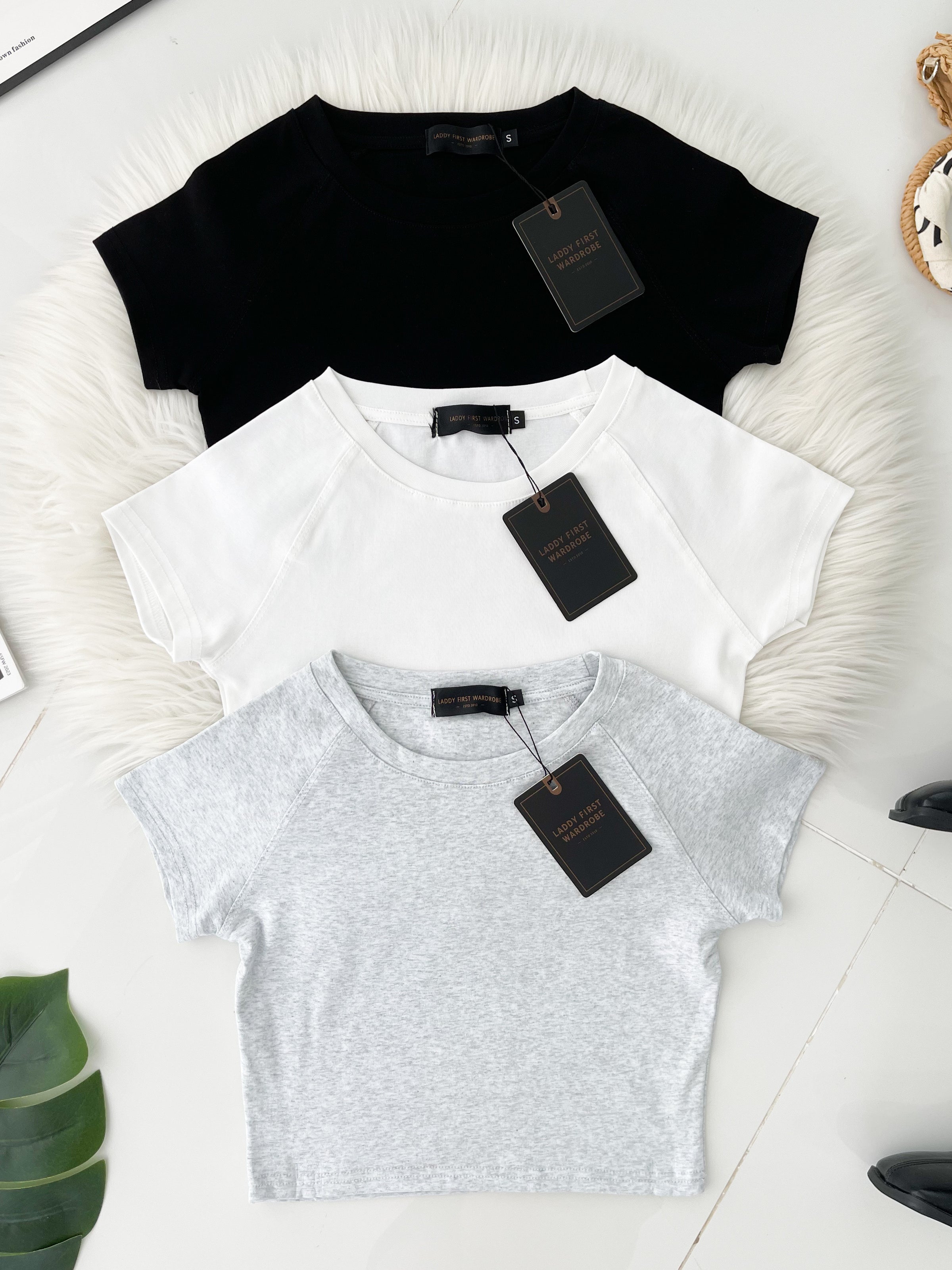 【T80792】【直播间搭配款】独家爆款高品质纯棉弹力圆领短袖简约日常百搭款上衣 #衣柜必入手百搭款 ❤❤【A-R3-C2】