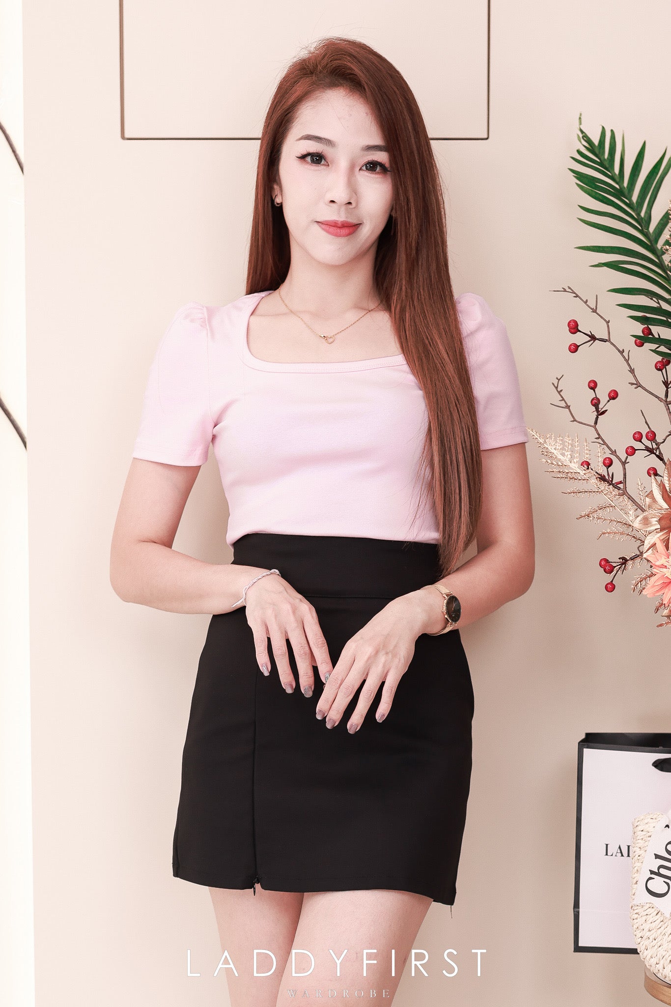 【T3329】独家爆款方领短袖纯棉弹力简约休闲百搭上衣 ❤️❤️ 【A-R3-C2】