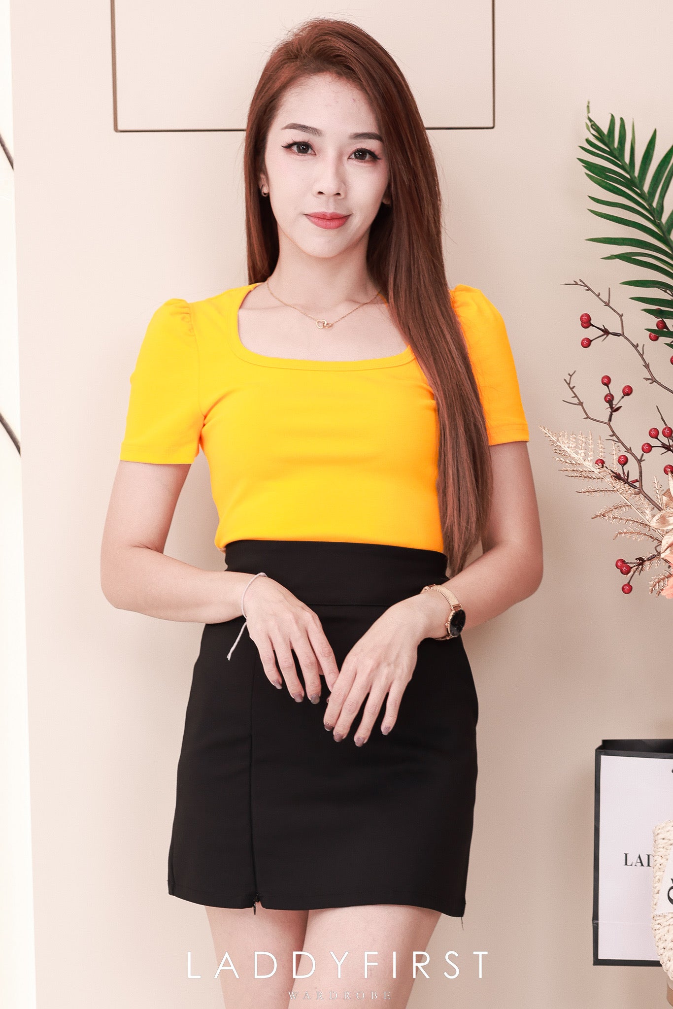 【T3329】独家爆款方领短袖纯棉弹力简约休闲百搭上衣 ❤️❤️ 【A-R3-C2】