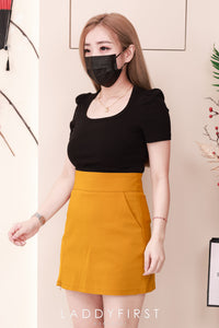 【T3329】独家爆款方领短袖纯棉弹力简约休闲百搭上衣 ❤️❤️ 【A-R3-C2】