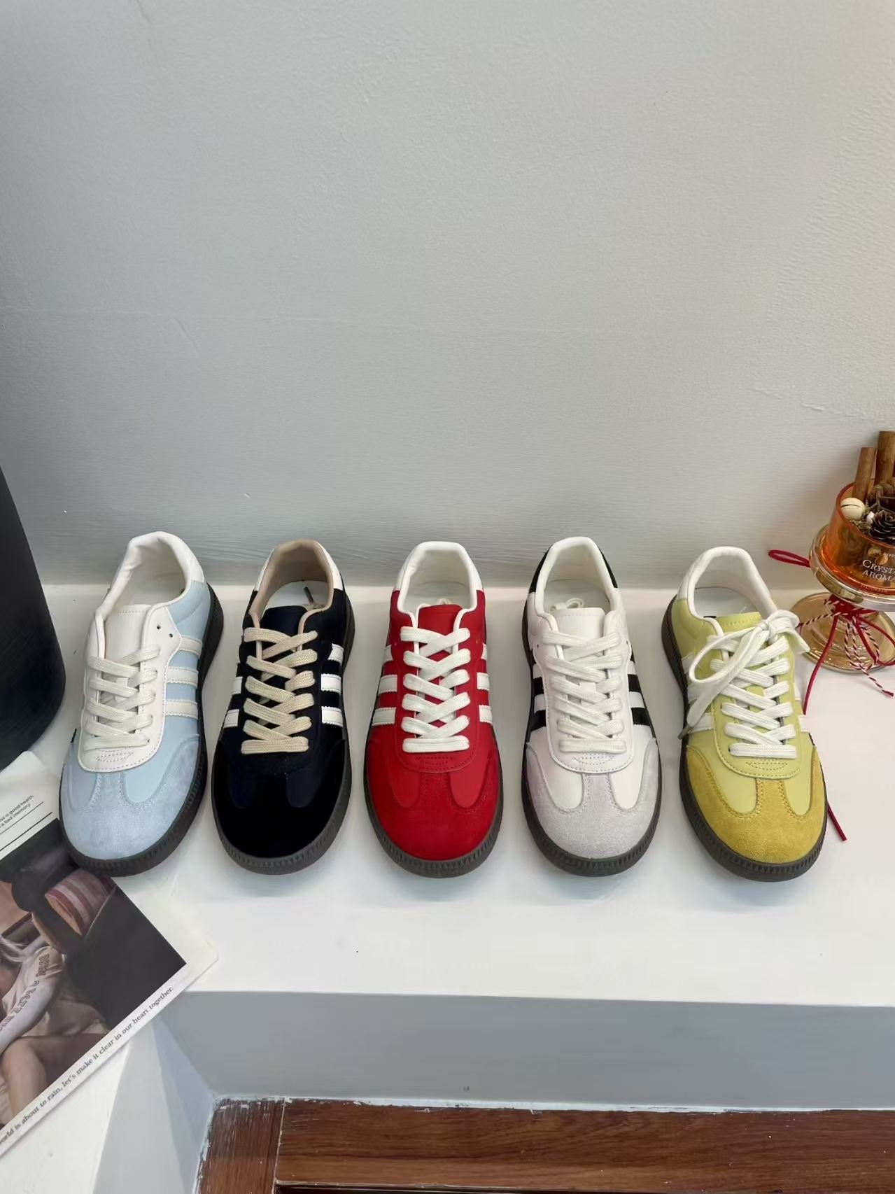 【RF001-20】✨现货✨ 高质量厚底休闲百搭德训增高鞋子 ❤️