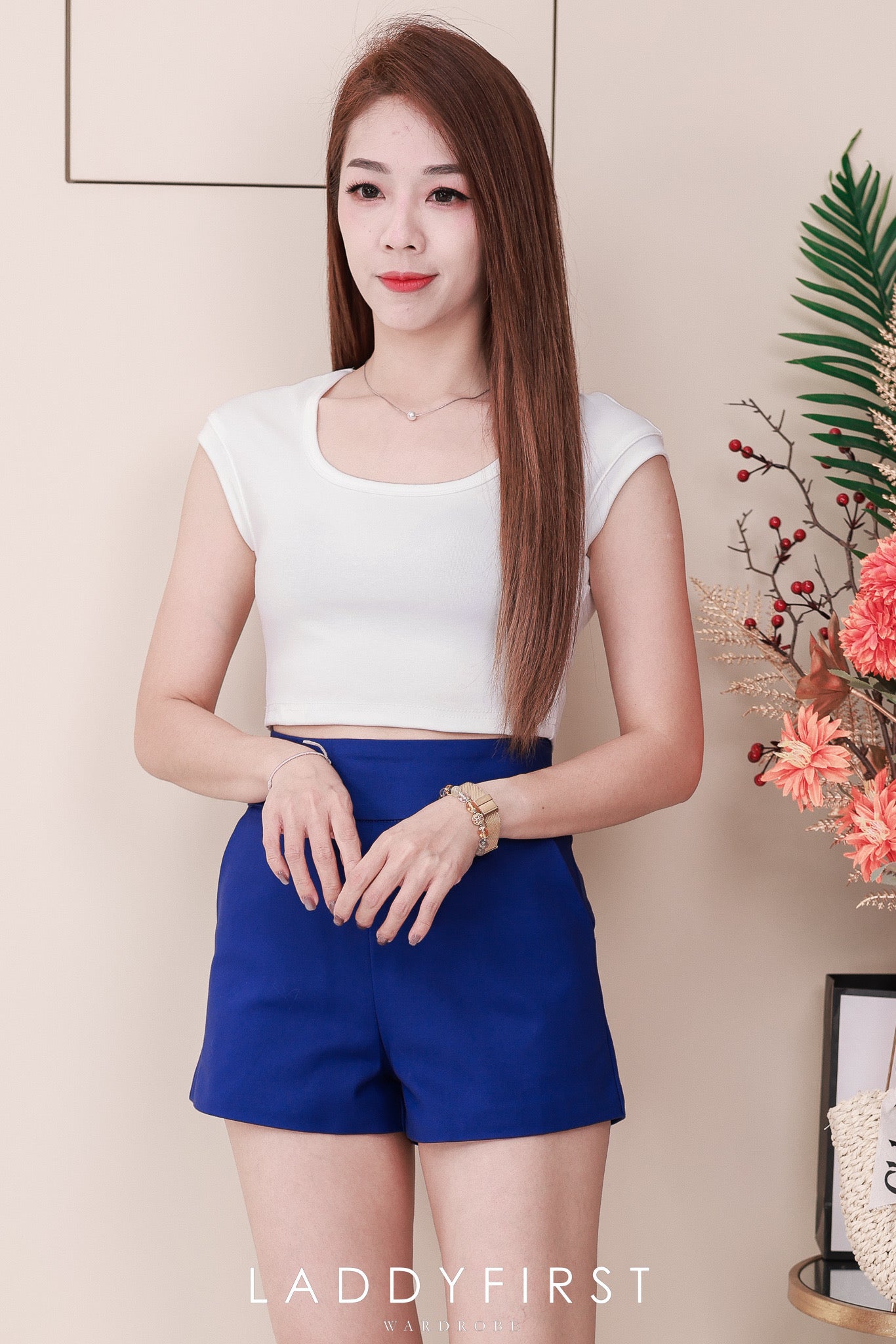 【T3475】LFW独家爆款高品质大U领纯棉弹力简约百搭出袖上衣 ❤❤ 【B-R2-C2】