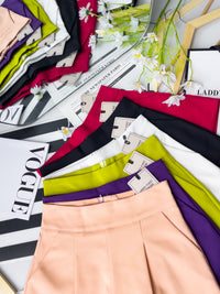 【S38643】独家爆款高品质版型绝美高腰显脚长高腰西装百搭短裤，有口袋 #内层有里布 #百搭必备 🔥🔥 【B-R2-C4】