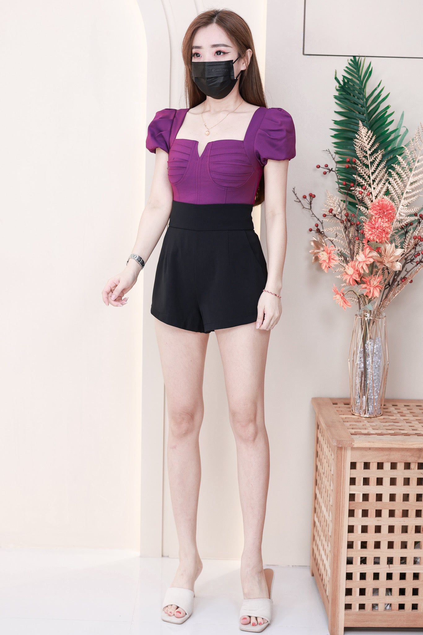 【T3379】【独家小圆饼】小v镂空腰封鱼骨收腰显瘦设计西装百搭时尚上衣 ❤❤