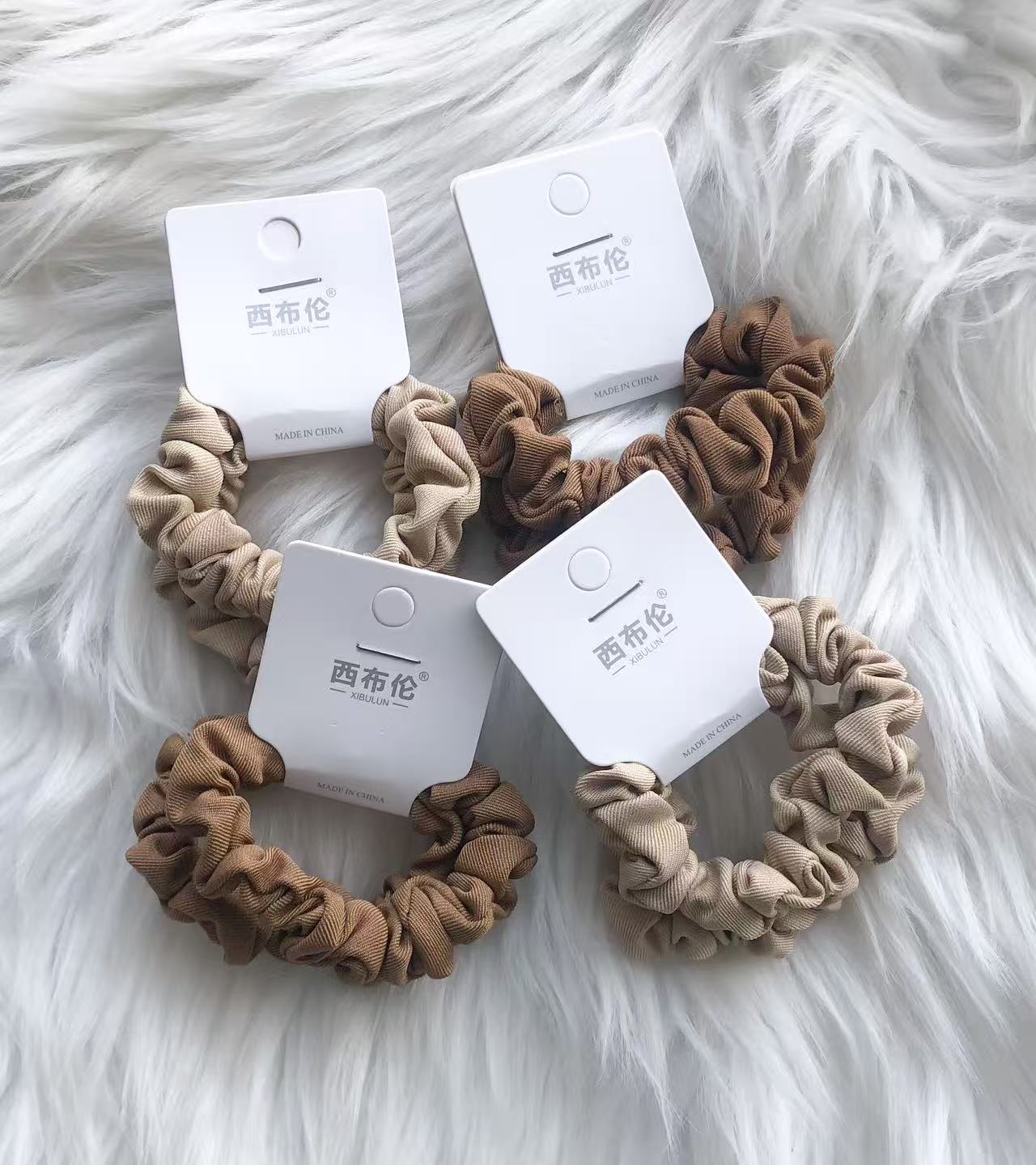 【A4000】高级感简约气质皱褶小肠发圈 ❤️