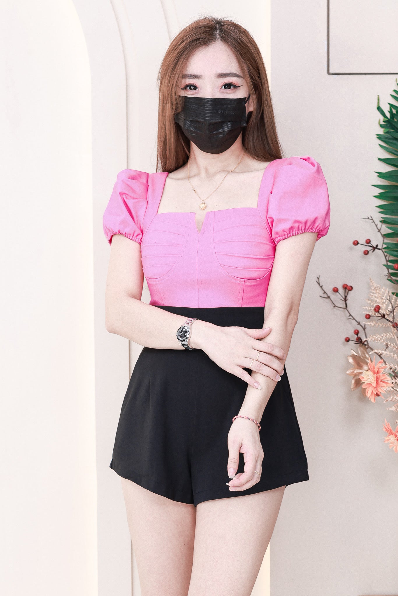 【S1663】LFW独家爆款西装垂感高腰休闲简约百搭短裤，内层➕里布，有口袋 ❤️❤️ 【C-R2-C4】