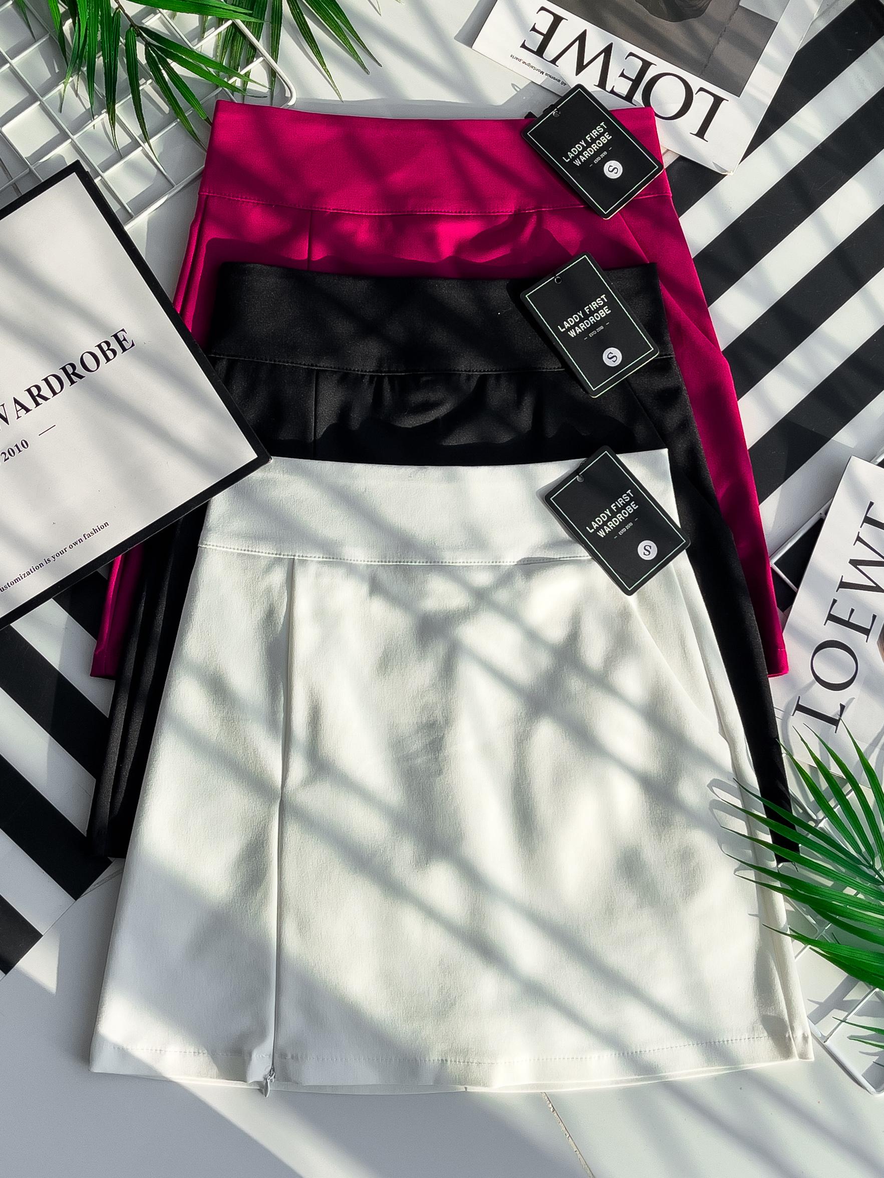 【S7973】独家爆款高品质A字裙西装高腰百搭裤裙，前裙后裙有口袋，右边拉链开叉设计 【C-R1-C6】